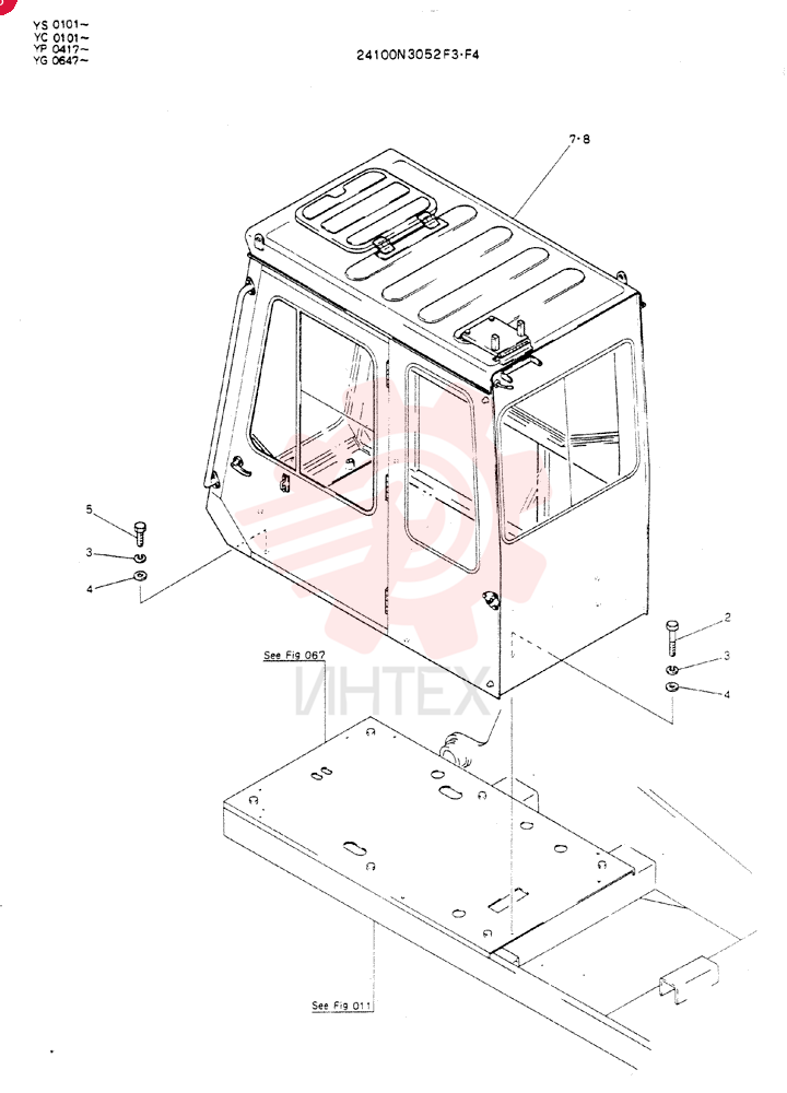 INSTAL, CAB  YC-0101, Serial Range: -YC-0143