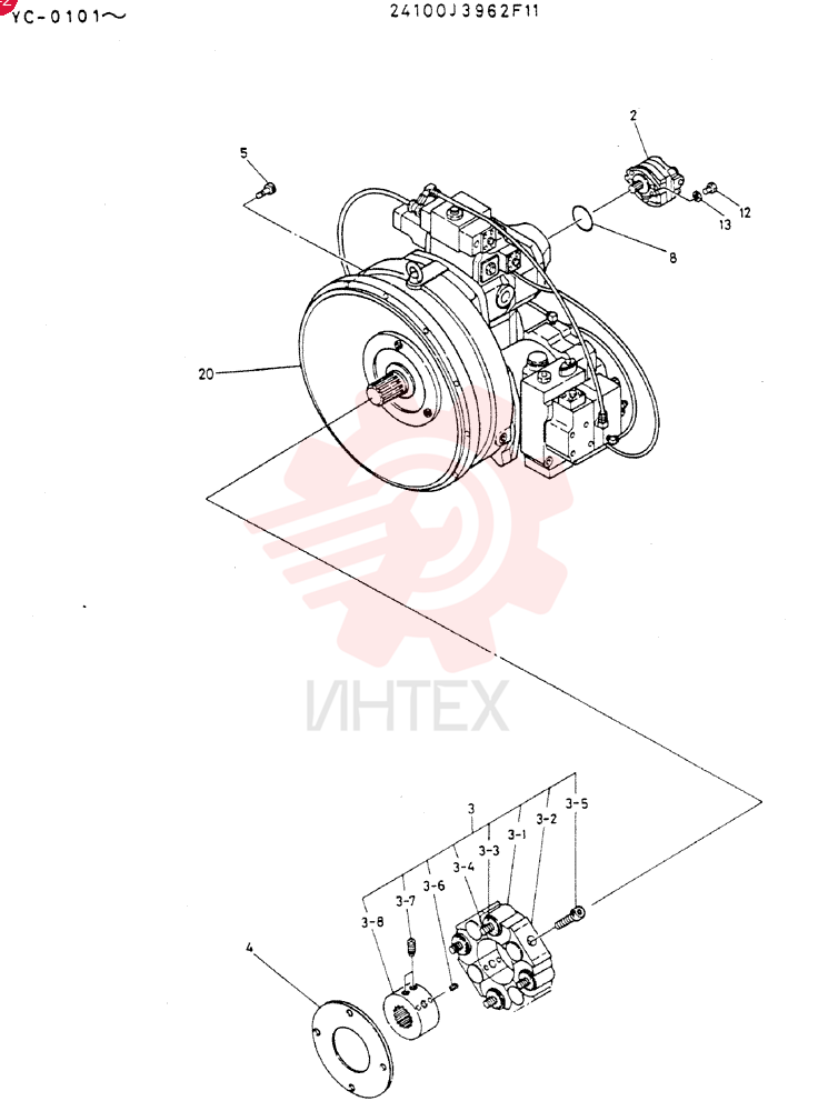PUMP ASSY, CONNECT 24100J3962F11