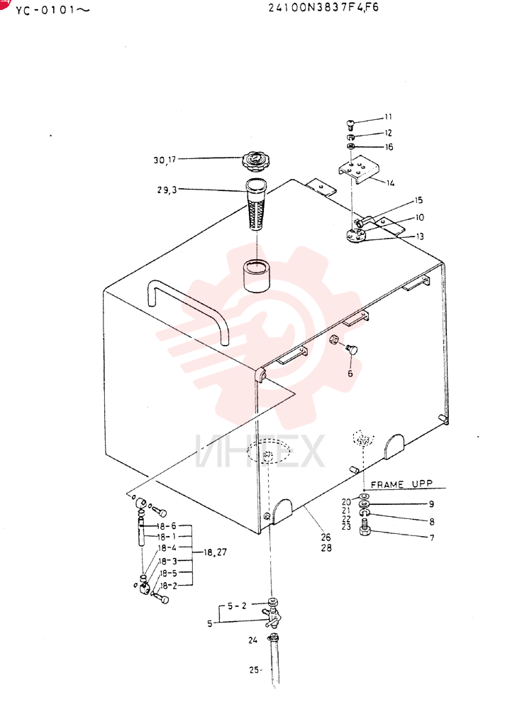 Схема (MD300LC) - EXCAVATOR BTW YC0101 - YC0300 (1/80-12/06) 24100N3837F4
