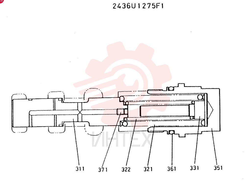 Схема (MD300LC) - EXCAVATOR BTW YC0101 - YC0300 (1/80-12/06) 2436U1275F1