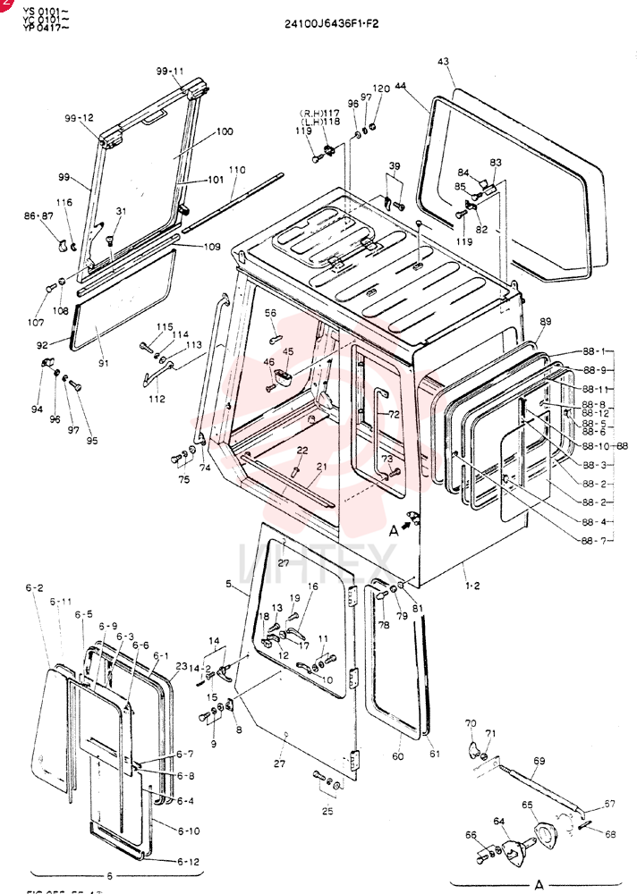 Схема (MD300LC) - EXCAVATOR BTW YC0101 - YC0300 (1/80-12/06) 24100J6436F1 (2)