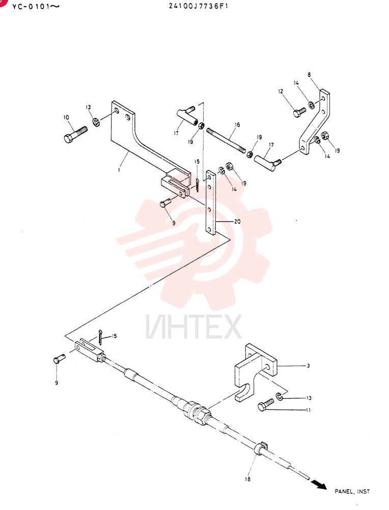 Схема (MD300LC) - EXCAVATOR BTW YC0101 - YC0300 (1/80-12/06) 24100J7736F1