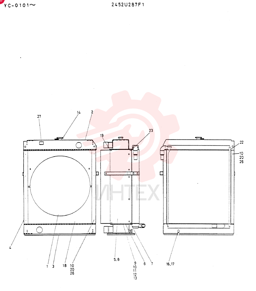 Схема (MD300LC) - EXCAVATOR BTW YC0101 - YC0300 (1/80-12/06) 2452U287F1