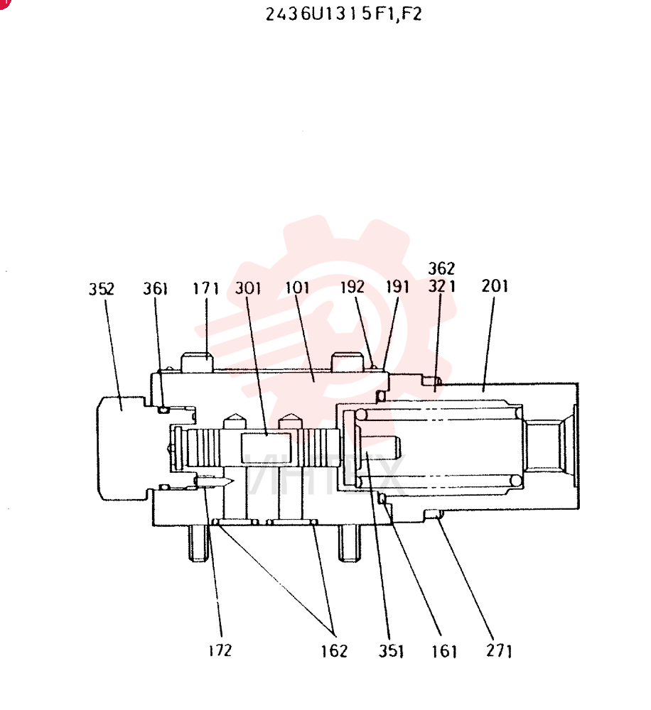 VALVE ASSY, CONSISTS OF THE FOLLOWING PARTS 2436U1315F1