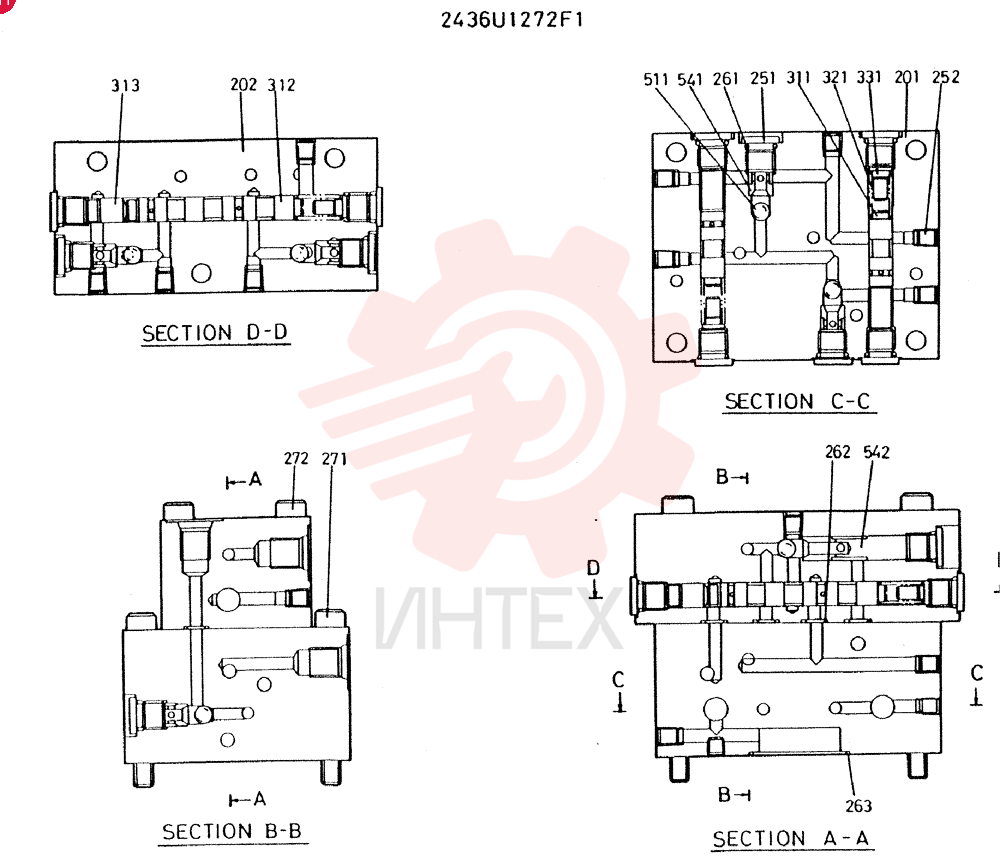 VALVE ASSY, CONSISTS OF THE FOLLOWING PARTS 2436U1272F1