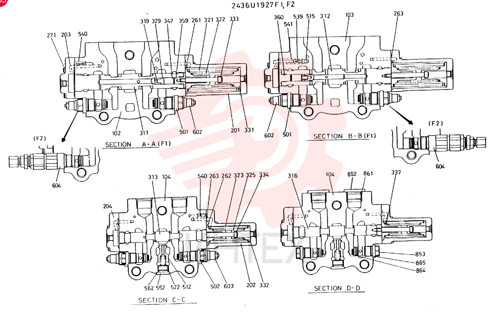 VALVE ASSY, CONTROL, CONSISTS OF THE FOLLOWING PARTS 2436U1927F1