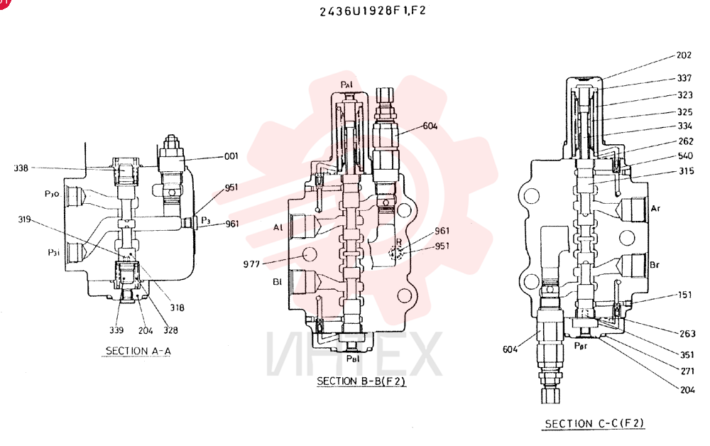 VALVE ASSY, CONTROL CONSISTS OF THE FOLLOWING PARTS 2436U1928F1 (1)