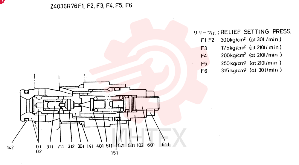 VALVE PRESSURE RELIE 24036R76F1