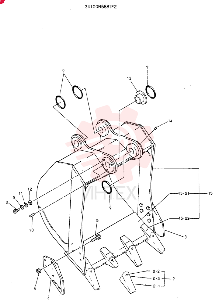 BUCKET ASSY, 1.4M³