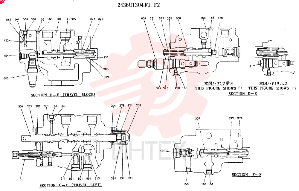 Схема (MD320BLC) - EXCAVATOR BTW YC0301 - YC0747 (1/80-12/06) 2436U1304F1 (4)