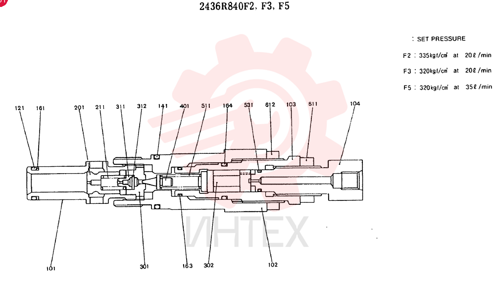 VALVE PRESSURE RELIE 2436R840F2