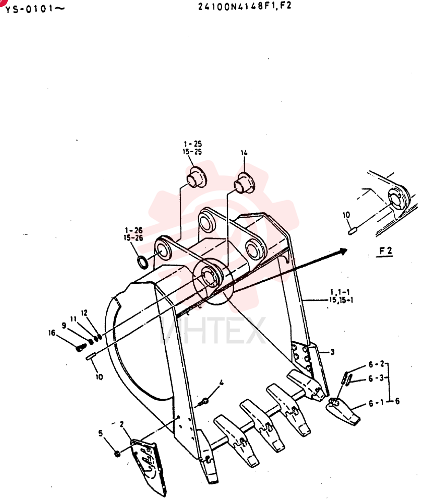 BUCKET ASSY, 2.62CU YD