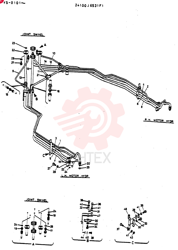 HYD LINES, UPP 24100J6531F1