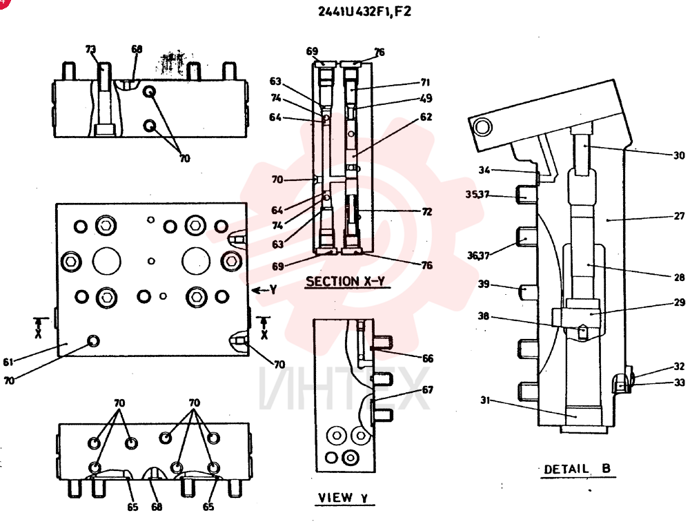 MOTOR ASSY, CONSITS OF THE FOLLOWING PARTS 2441U432F1, F2 (2)
