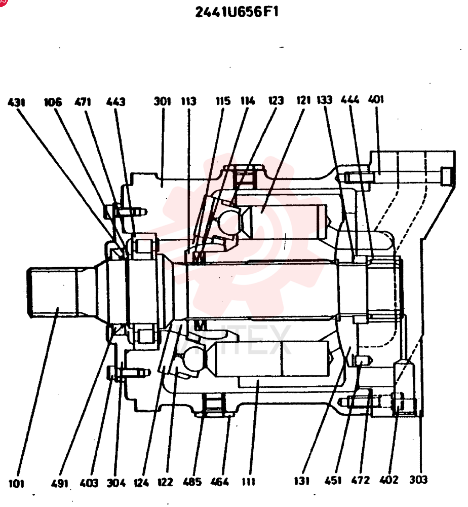 MOTOR ASSY SWING CONSISTS OF THE FOLLOWING PARTS 2441U456F1