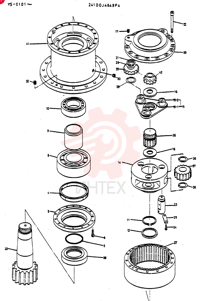 Схема (MD400LC) - EXCAVATOR BTW YS0101 - YS0200 (1/80-12/06) 24100J4649F4