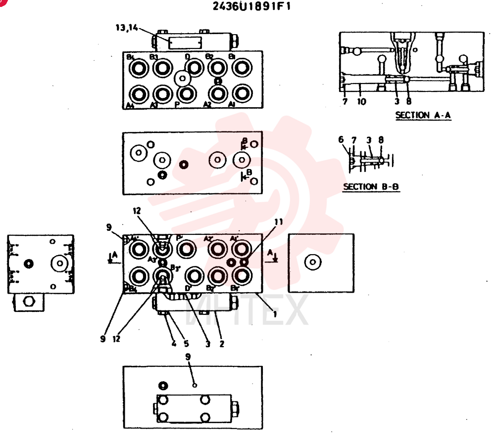 Схема (MD400LC) - EXCAVATOR BTW YS0101 - YS0200 (1/80-12/06) 2436U1891F1