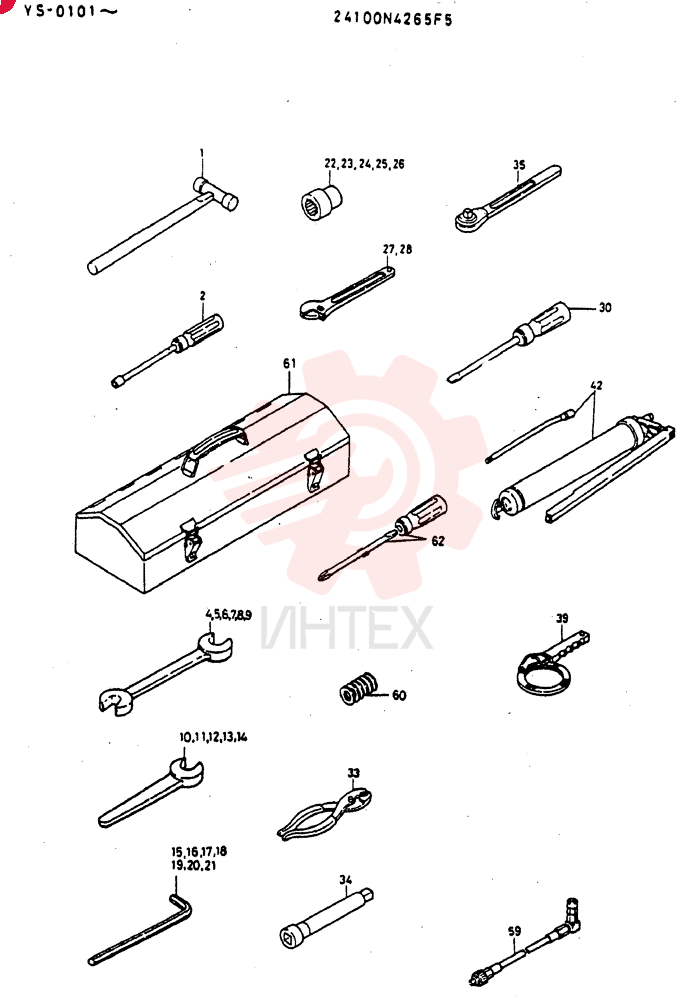 Схема (MD400LC) - EXCAVATOR BTW YS0101 - YS0200 (1/80-12/06) 24100N4265F5