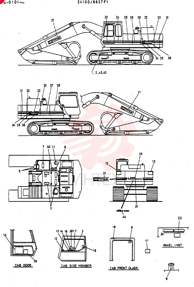 Схема (MD400LC) - EXCAVATOR BTW YS0101 - YS0200 (1/80-12/06) 24100J6627F1