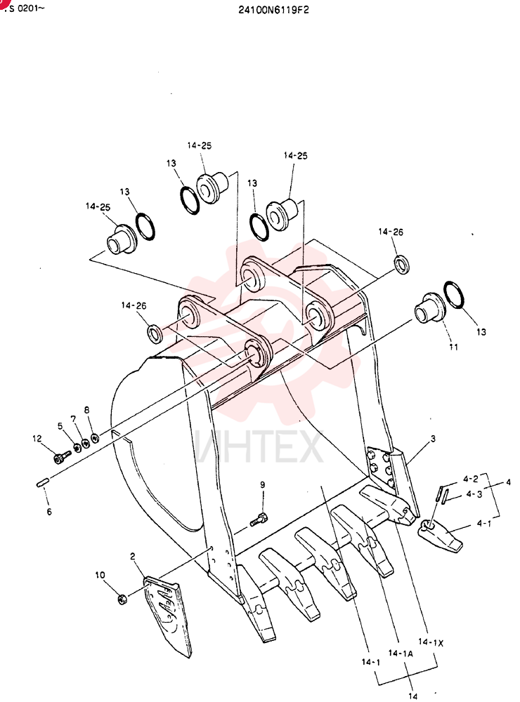 BUCKET ASSY, 1.8M3