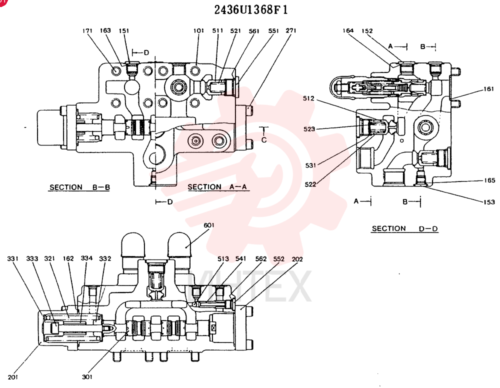 CONTROL VALVE 2436U1368F1