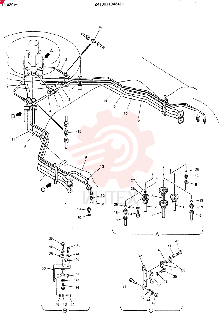 HYDR LINES, LOW 24100J10484F1