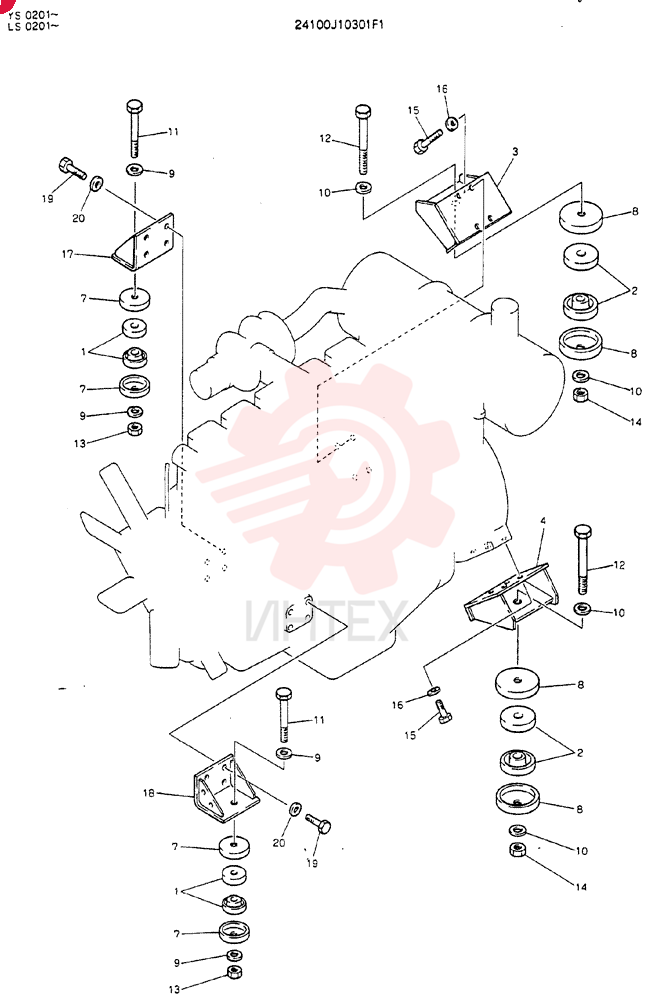 MOUNT, ENGINE 24100J10301F1