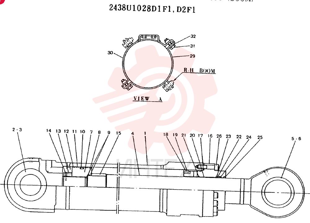 Схема (MD450BLC) - EXCAVATOR BTW TS0201 - TS0394 (1/80-12/06) 2438U1028D1F1