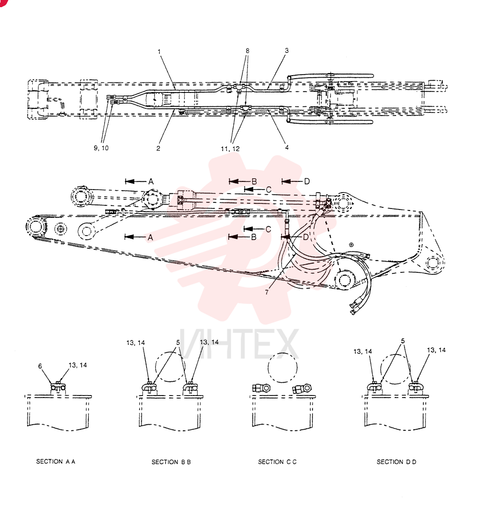 HYD LINES, ARM 2.6M YB43H00005F1