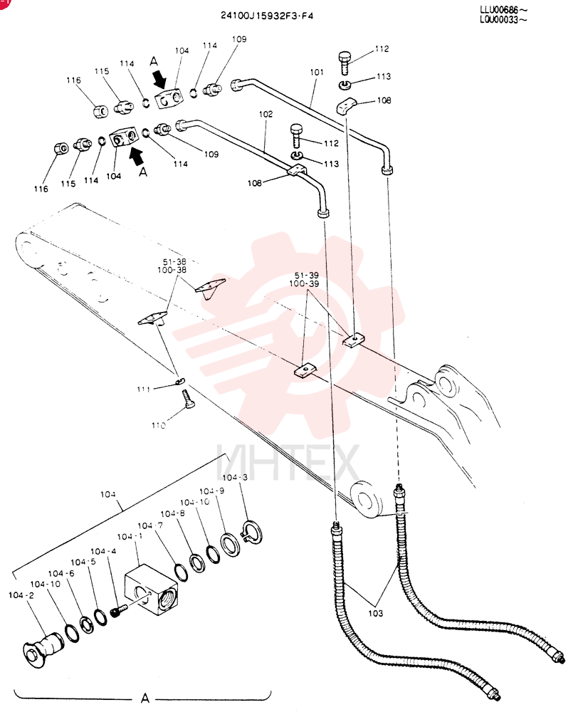 ARM,ASSY, 2.5M 24100J15932F3 (1)