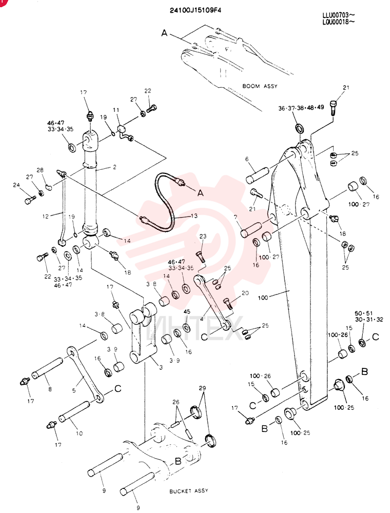 ARM ASSY, 2.98M 24100J15109F4 (2)