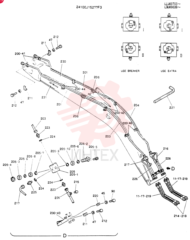 BOOM ASSY, 6. 02M 24100J15277F3 (1)