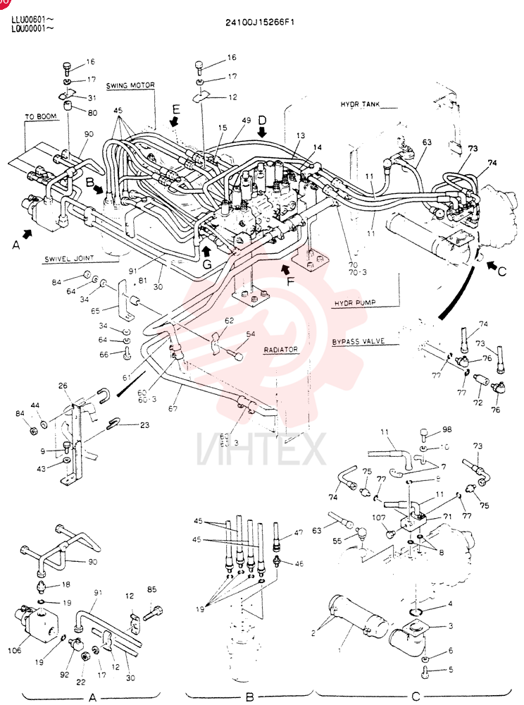 HYD LINES,UPP 24100J15266F1 (2)