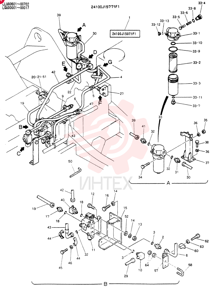 HYDR LINES , UPP 24100J15771F1 (1)