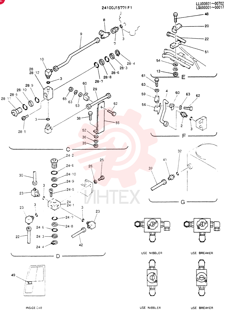 HYDR LINES , UPP 24100J15771F1 (2)