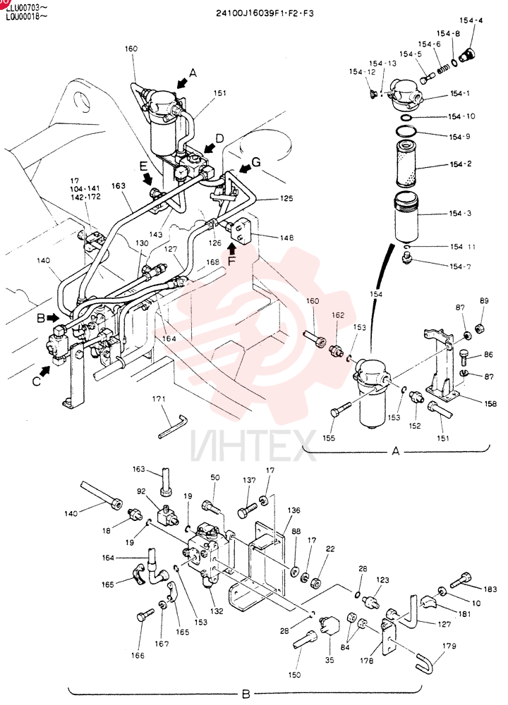 HYDR LINES, UPP 24100J16039F1 (1)