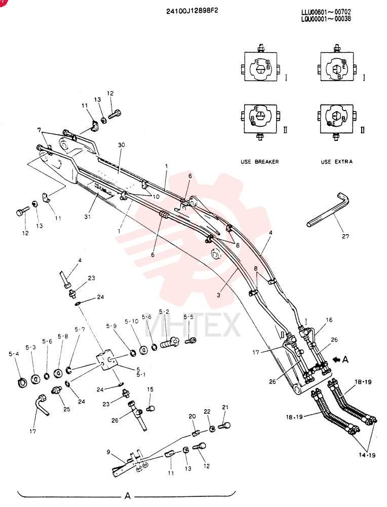 INSTAL, HYDR LINES, BOOM 24100J12898F2
