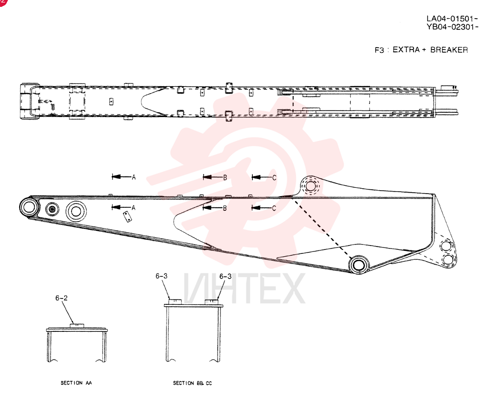 ARM ASSY,LONG 3.0M (BREAKER)