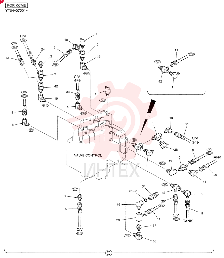 CONTROL LINES, MAIN(BOOM-ARM SAFETY) YT06H00019F4