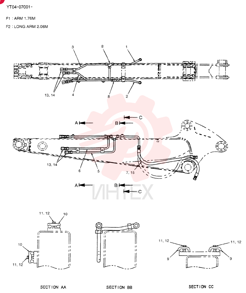 HYD LINES, ARM (ARM 1.76M)
