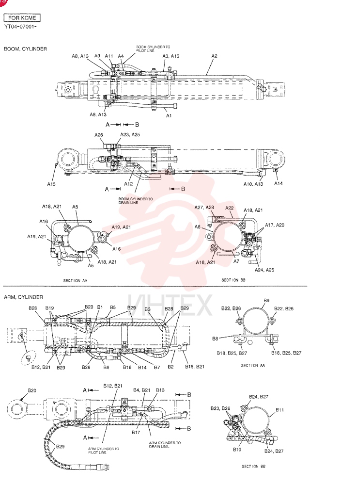 HYD LINES, CYLINDER YT42H00076F1