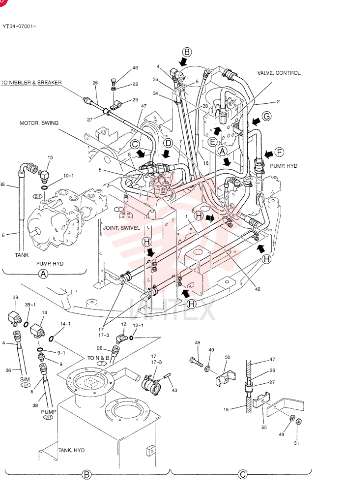 HYD LINES, RETURN YT32H00010F1 (2)