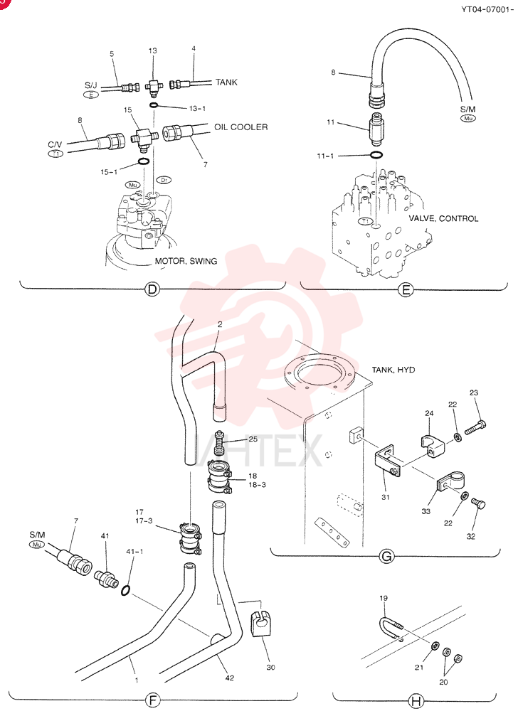 HYD LINES, RETURN YT32H00010F1 (1)