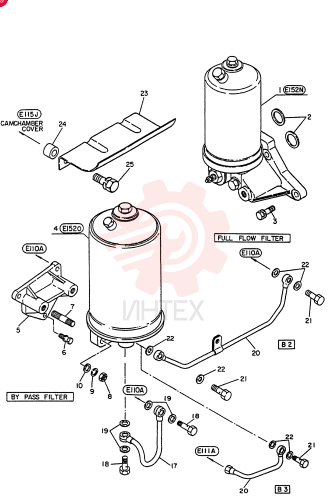 FILTER ASSY-OIL (FULL FLOW) (TSUCHIYA MAKE) (INNER PARTS E152M) (FOR A1)