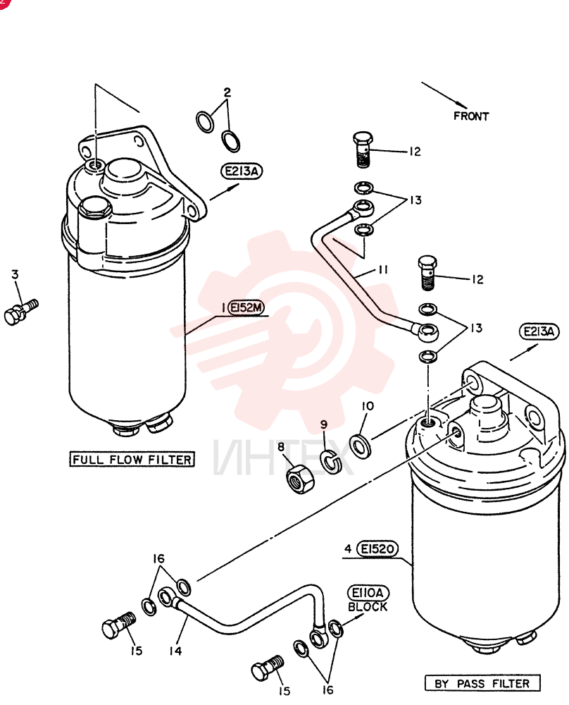 FILTER ASSY-OIL  (FULL FLOW)  (TSUCHIYA MAKE)  (INNER PARTS E152M) (FOR A1)