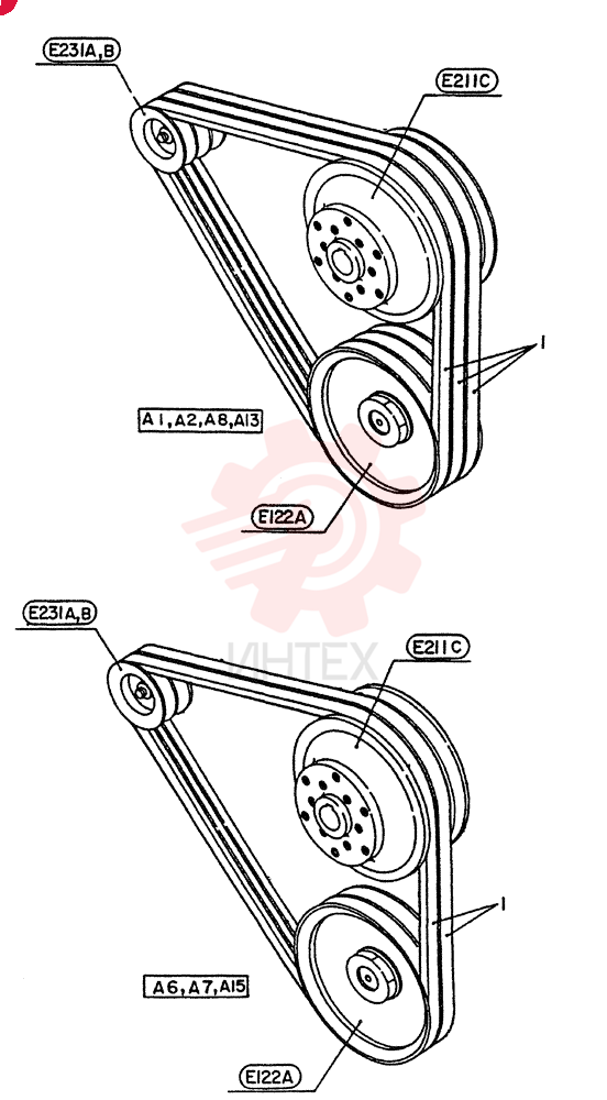 V BELT-A TYPE (L=1656) (FOR A1)