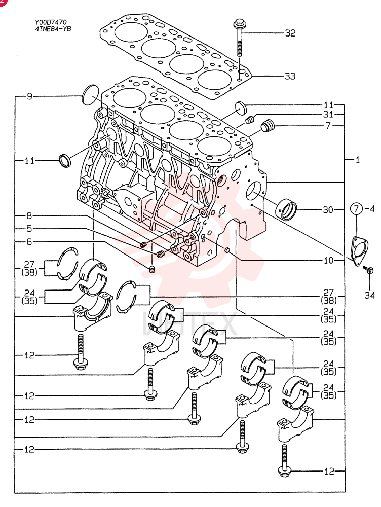 BLOCK  ASSY, CYLINDER VV72940801560