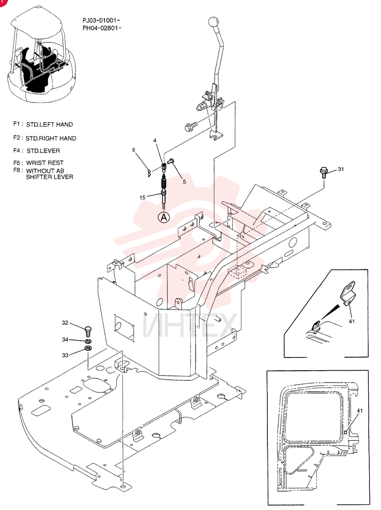 CONTROLS, OPERATORS (L/H STD.) PM03M00035F1 (1)