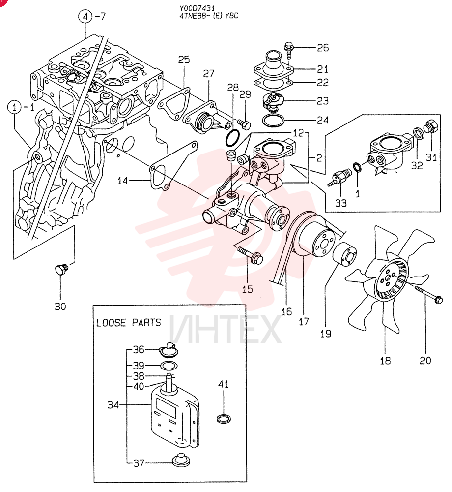 COOLING WATER SYSTEM(A) 4TNE88-YBC