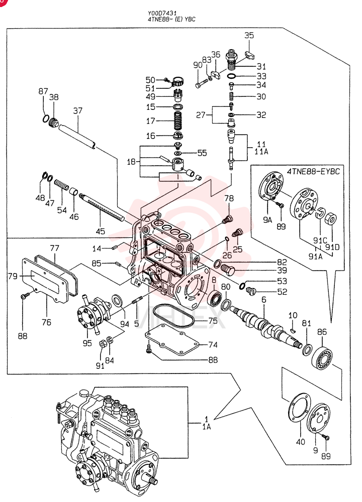 FUEL INJECTION PUMP (A) 4TNE88-YBC